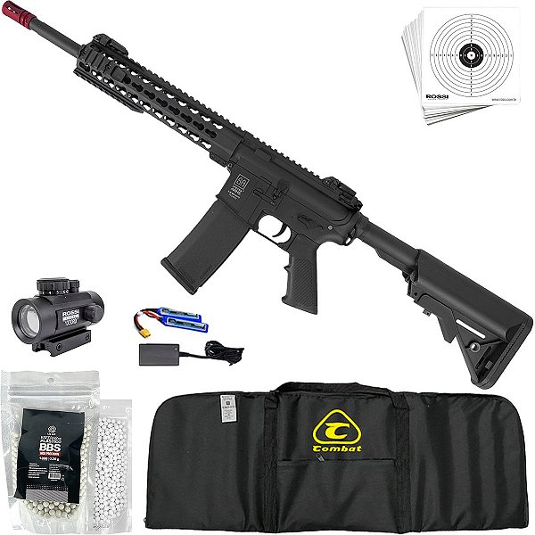Rifle Airsoft Elétrica Specna Arms SA-F02 Metal 6mm Black 4s
