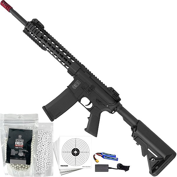 Rifle Airsoft Elétrica Specna Arms SA-F02 Metal Black 6mm
