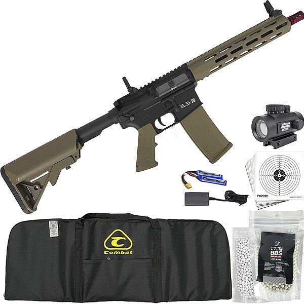 Rifle Airsoft Elétrica Specna Arms SA-F03 4s Metal 6mm Bege