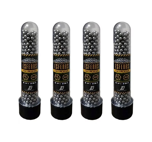 Esfera De Aço Bbs 4.5mm Com 2000 Un Bb Para Airgun H4
