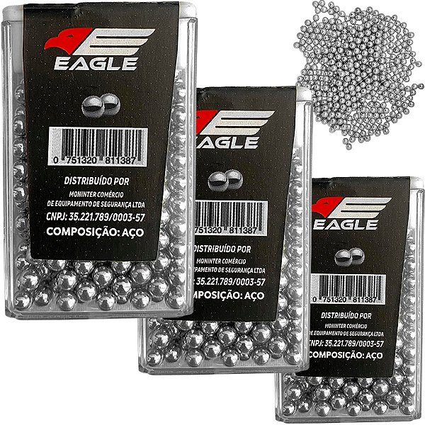 Esferas de Aço Eagle Premium 4,5mm 300 Unidades p/ Airgun