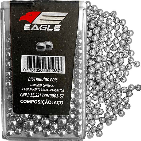 Esferas de Aço Premium 4,5mm Eagle 300 Unidades p/ Airgun