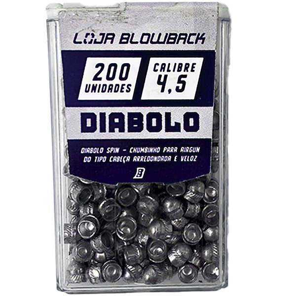 Chumbinho Diabolo Spin 4,5m Loja Blowback P/ Carabina Pressão
