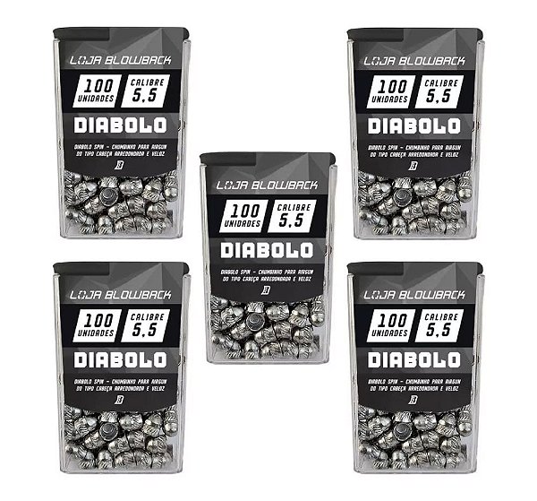 Chumbinho Diabolo 5,5mm Chumbo Paulista P/ Carabinas Pressão