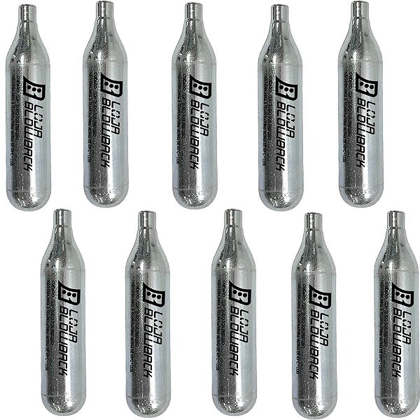 Cilindro Co2 12 Gramas 10 Ampolas Blowback Airgun Airsoft