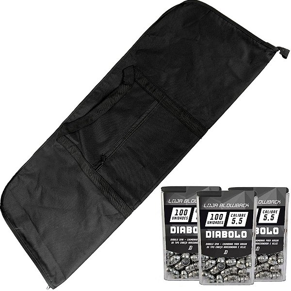 Capa Simples 118X18 Rifle Loja Blowback + Chumbinho Spin