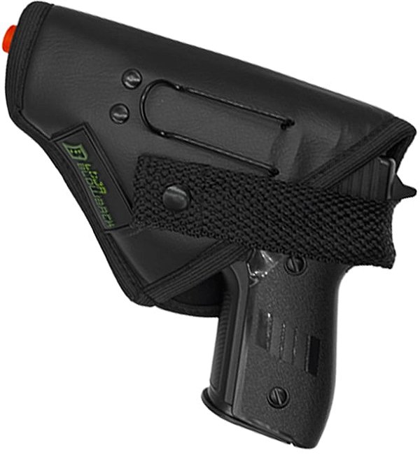 Coldre Universal Canhoto Cintura Pistola Revolver Couro LBB