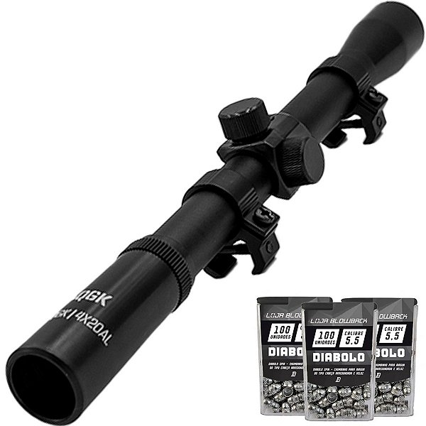 Luneta Mira Telescópica 4X20 Basic qgk alk