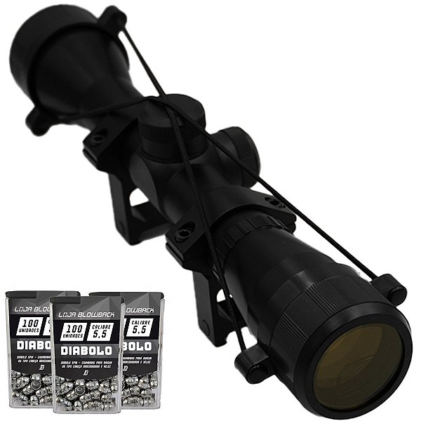 Luneta Rossi Poly 4×32 Mira Telescópica Carabina Rifle lki