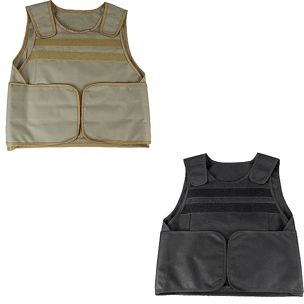 Colete Táticos Airsoft KIT LBB Preto e Caqui HJU