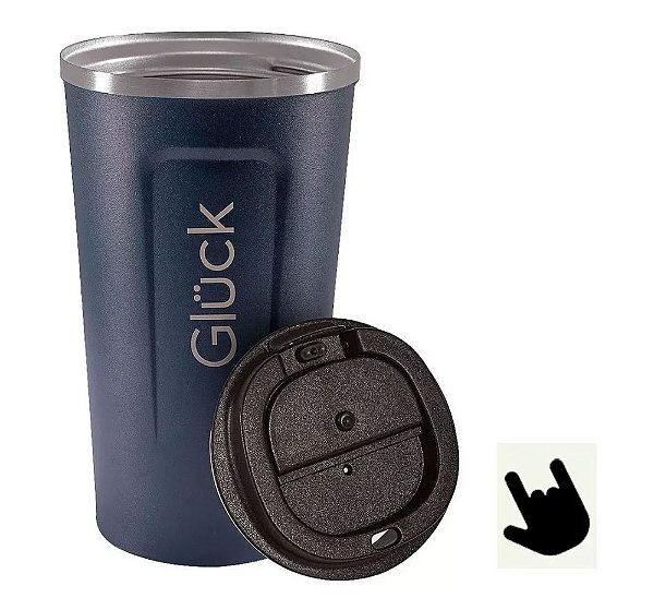 Copo Térmico Gluck Spark 500ml Night Blue Aço Inox Bebidas