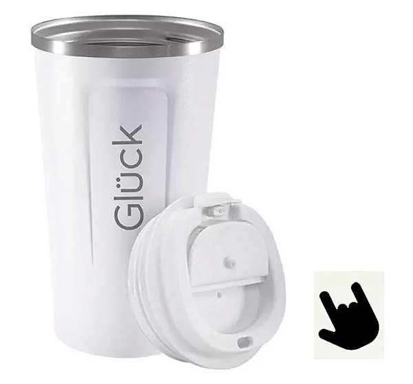 Copo Térmico Original Gluck Spark Off White Aço Inox 500ml