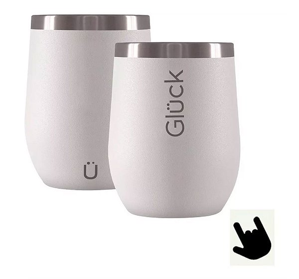 Copo Cerveja Whisky Térmico Gluck 354ml Branco