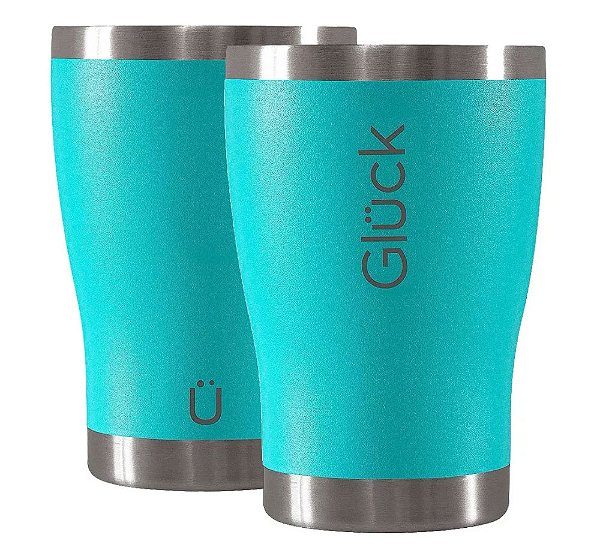 Copo Térmico Lançamento Gluck Tulipinha Mint Inox 354ml