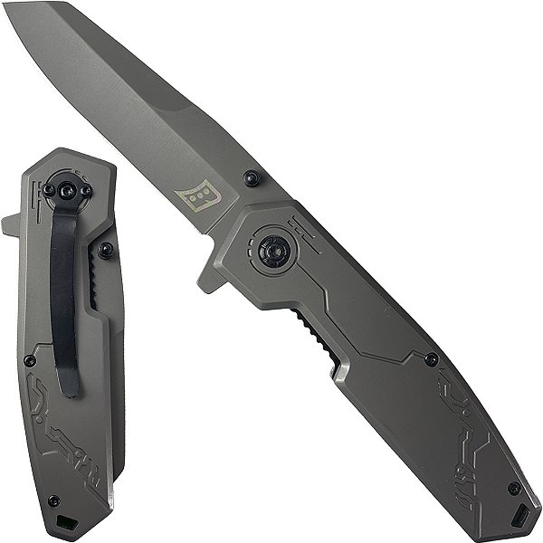 Canivete Tático Cyberpunk Blowback Clipe Bolso Saque Rápido