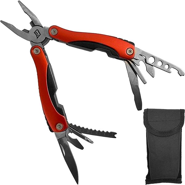 Alicate multifuncional Blowback 13 funções Aço Inox Vermelho