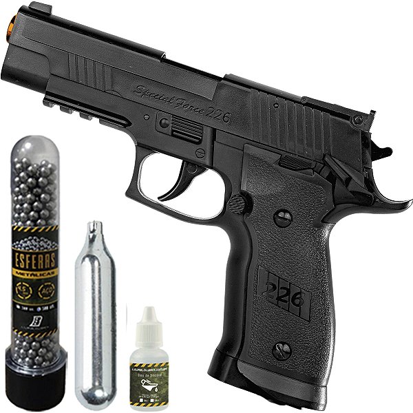 Airgun Pistola P226 X-4 Sigsauer Nbb Pressão Gás Co2 4.5mm