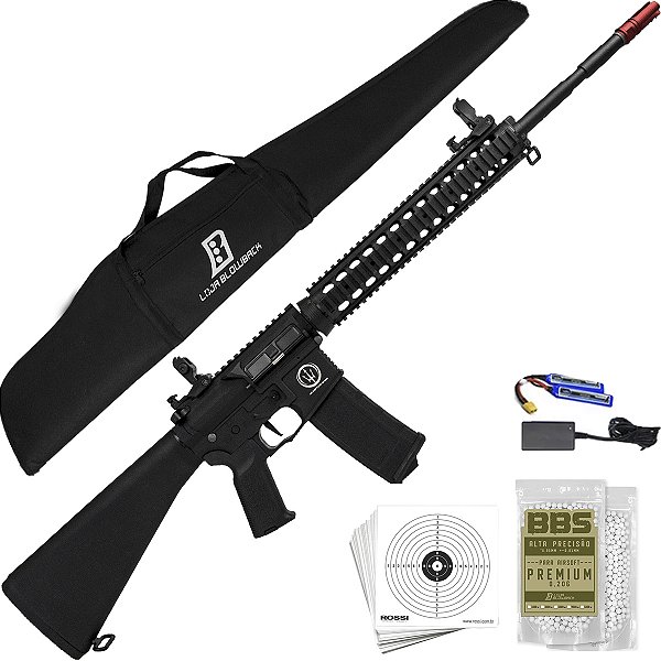 AIRSOFT RIFLE ROSSI AR15 NEPTUNE DMR PLUS ELET 6MM PROG.