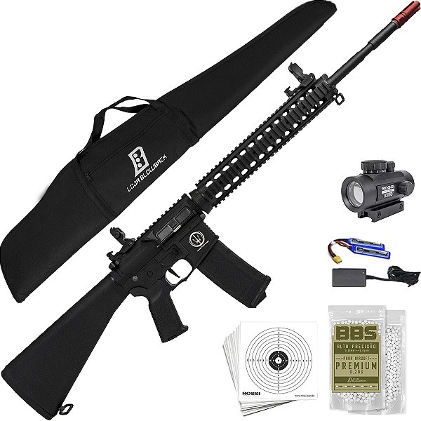 AIRSOFT RIFLE ROSSI AR15 NEPTUNE DMR PLUS ELET 6MM PROG.