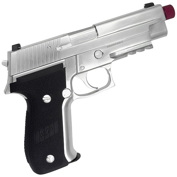 Pistola Airsoft Rossi P226 Silver GBB Blowback Metal 6mm Semiautomática