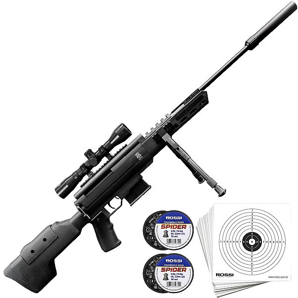 Carabina Pressão Gás Ram Nitro Black Ops 5,5mm K2 + Luneta