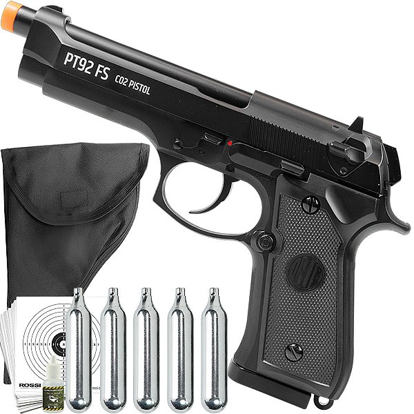 Pistola Airgun PT92 Dual Ammo Chumbinho /Esfera Co2 4,5mm