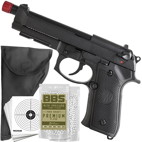 Pistola Airsoft Rossi M92 Green Gás Blowback 6mm Semiauto