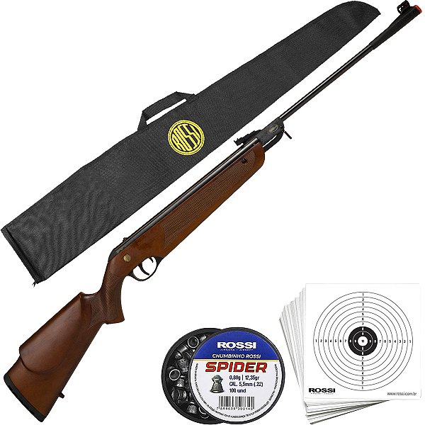 Carabina Pressão Rossi Dione 5g Madeira Gás Ram 60Kg 5.5mm
