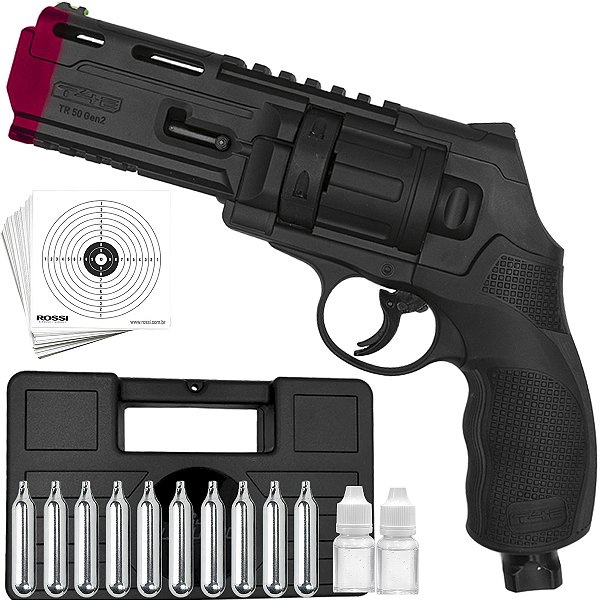 Revólver Co2 T4E TR 50 Paintball Umarex + CO2 Maleta
