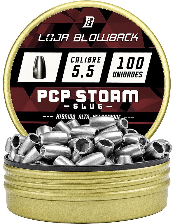 Chumbinho Pcp Slug Hibrido 5,5mm 1,20g 18.52gr Loja Blowback