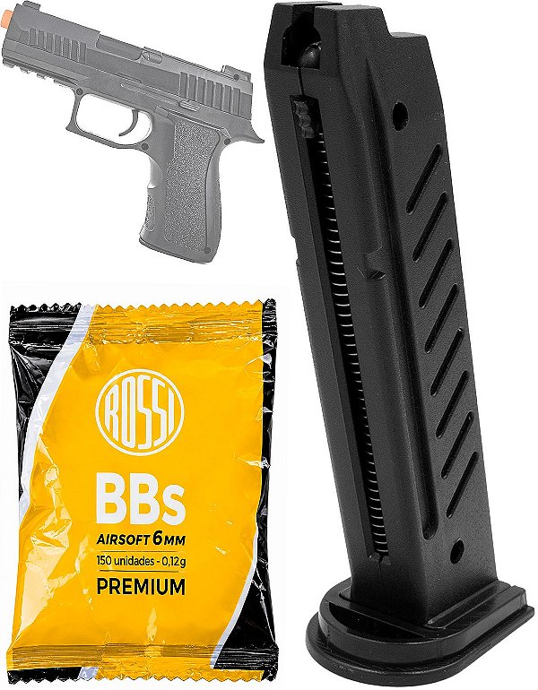 Magazine em Polímero Compatível com P320 V311 6mm 12BBs