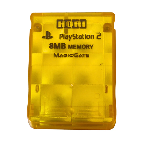 Memory Card Ps2 Original Amarelo Transparente Hori