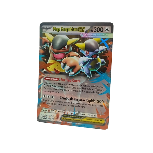 Carta Pokémon Mega Kangaskhan Ex 025 Brilhante Básico Promo