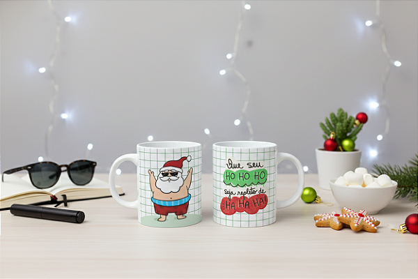 Caneca Personalizada - Que Seu Ho Ho Ho Seja Repleto de Ha Ha Ha