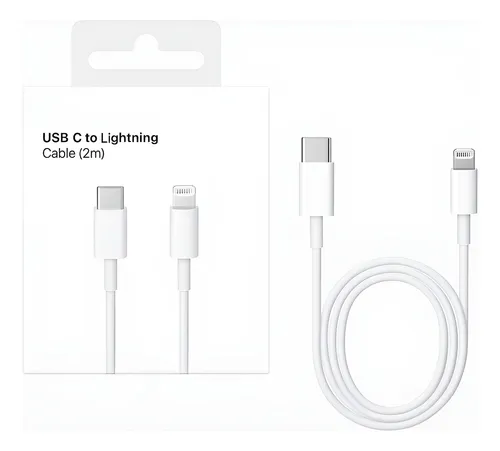 Cabo Carregador e Dados USB-C para Lightning (2m) - Alta Performance