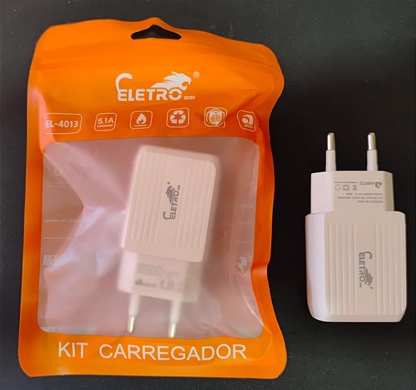 Carregador 25W De Parede USB 5.1A Eletromex EL-4013