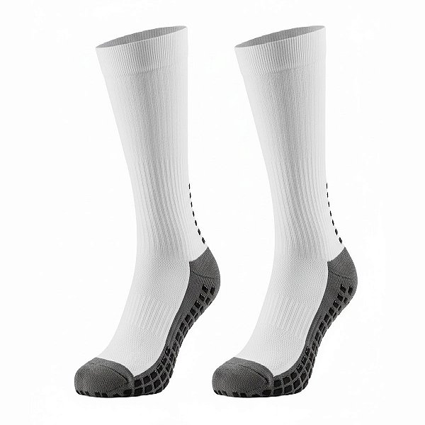 Meião Socks Antiderrapante Futebol Contra Torções Branca