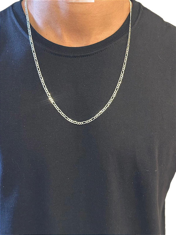 Corrente 3x1 4mm 70cm Prata 925 Legitima