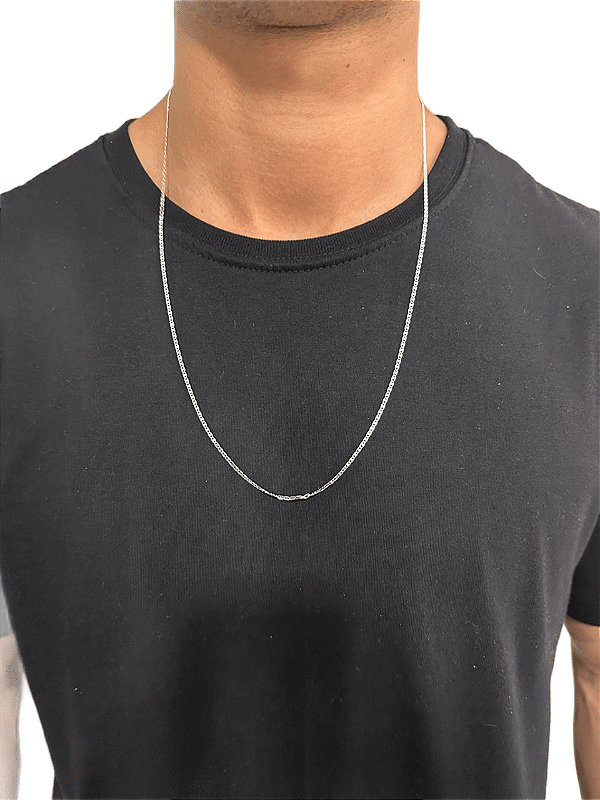Corrente Piastrine 70cm 4.8cm Prata 925 Legitima