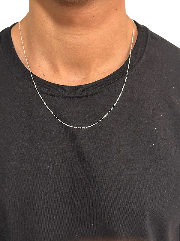 Corrente Cartier 60cm 1mm Prata 925 Legitima