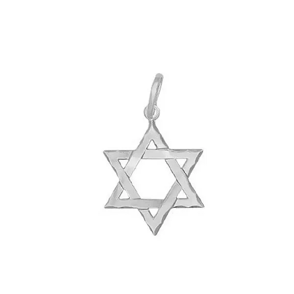 Pingente Estrela De Davi 12mm X 20mm prata 925 legítima