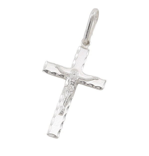 Pingente Prata 925 Cruz Cristo 15mm x 28mm
