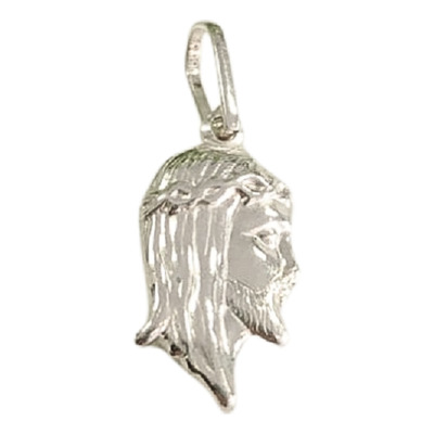 Pingente Face de Cristo 13mm x 22mm Na Prata 925 Legítima
