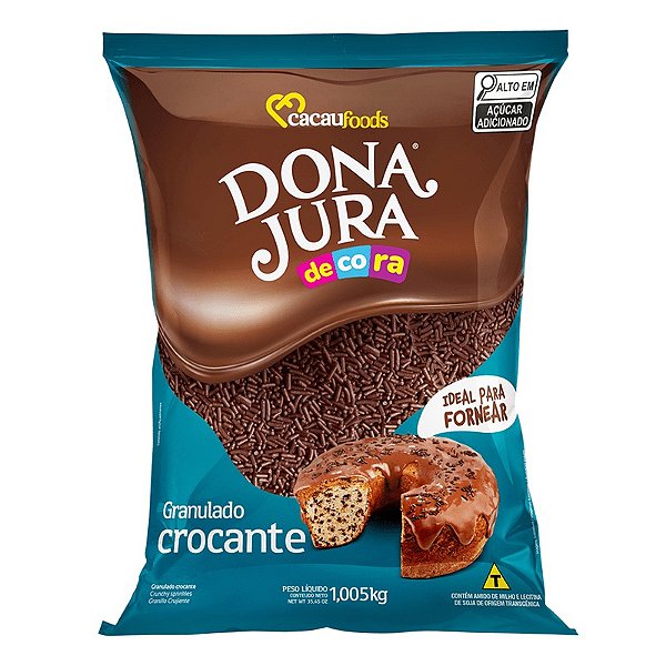 GRANULADO CROCANTE CHOCOLATE 1,005KG DONA JURA