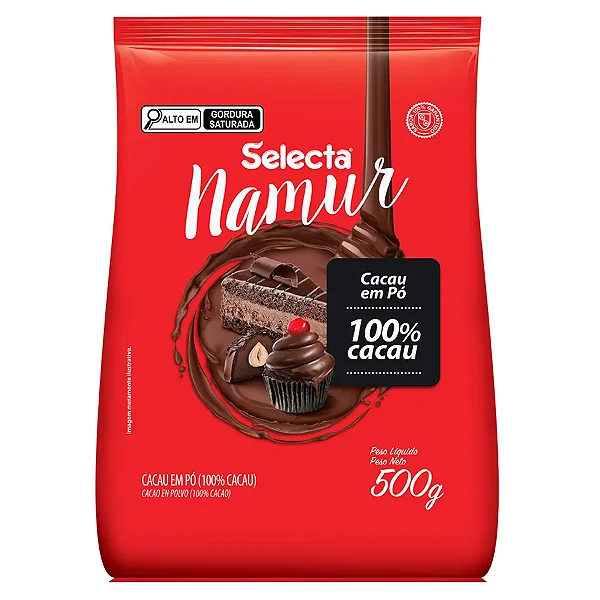 100% DE CACAU CACAU EM PÓ NAMUR SELECTA 500G