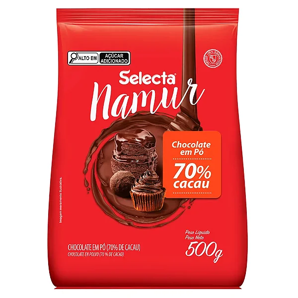 70% DE CACAU CHOCOLATE EM PÓ NAMUR 500G