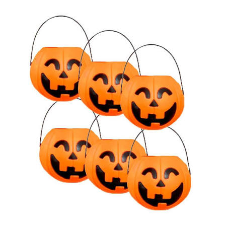 ABOBORA HALLOWEEN 7 CM LARANJA PCT C/ 6 UN