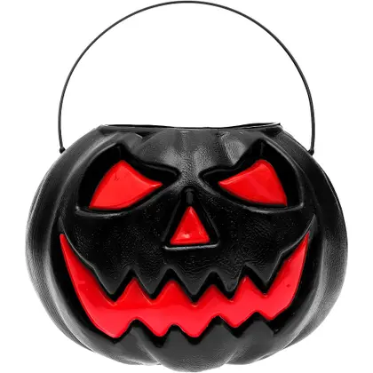 ABOBORA POTE HALLOWEEN 6X5,5 CM PCT C/6 UN PRETO