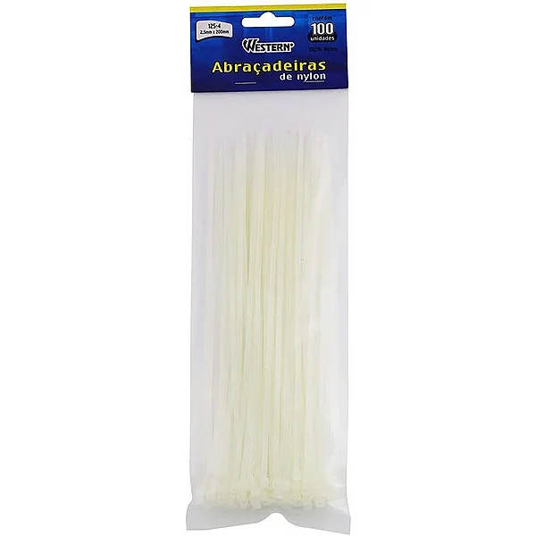 ABRACADEIRA NYLON BRANCA 2,5X200MM WESTERN