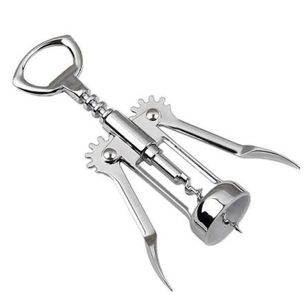 ABRIDOR DE GARRAFAS E SACA ROLHA INOX MR455